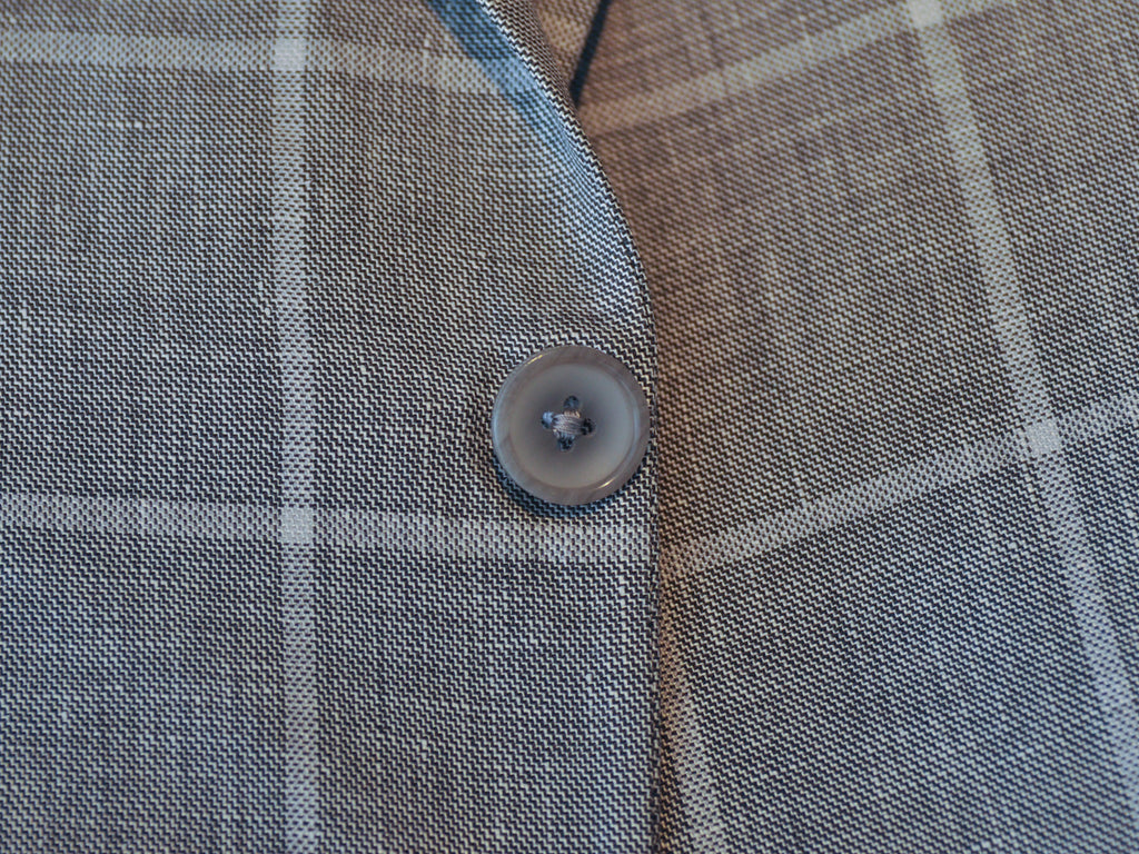 The Helm Grey Windowpane Check Garner Blazer