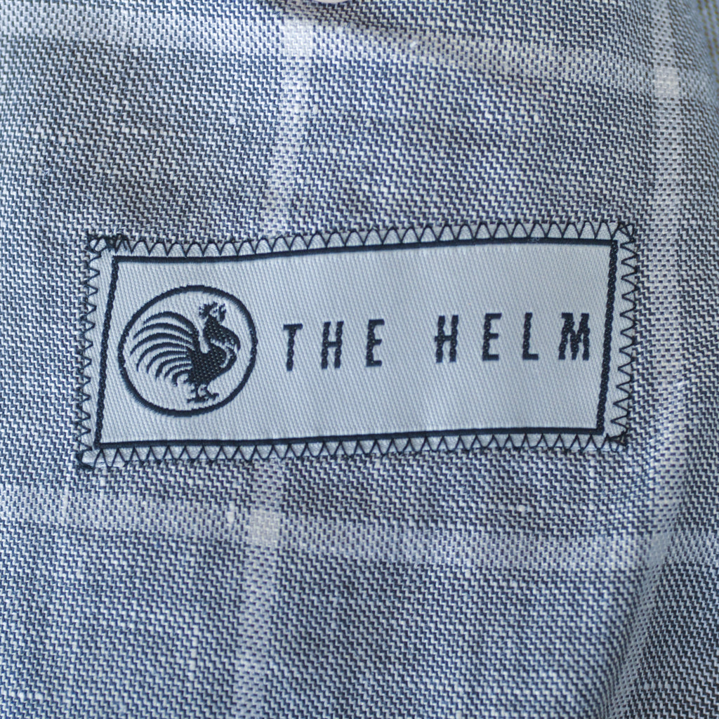 The Helm Grey Windowpane Check Garner Blazer