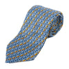 Brioni Blue and Yellow Geometric Print Tie