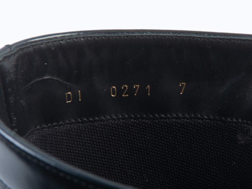 Louis Vuitton Black Embossed Combat Boots