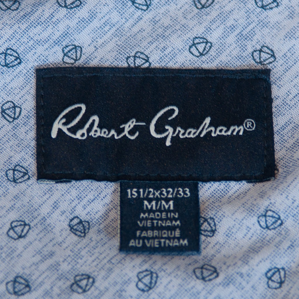 Robert Graham NWOT Blue Diamond Print Dress Shirt