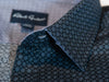 Robert Graham NWT Grey on Black Geometric Print Dress Shirt