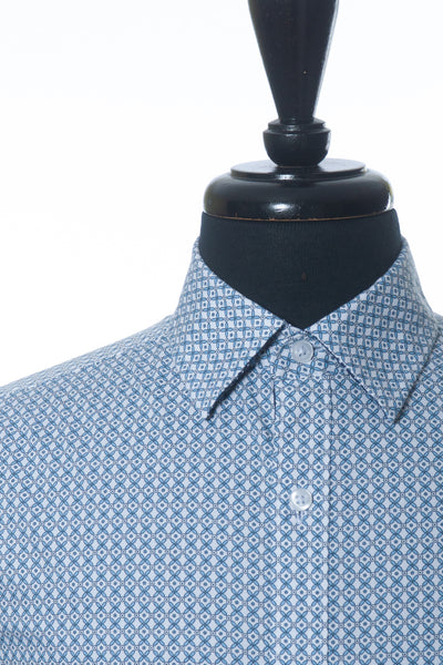 Robert Graham NWT Blue Geometric Print Dress Shirt