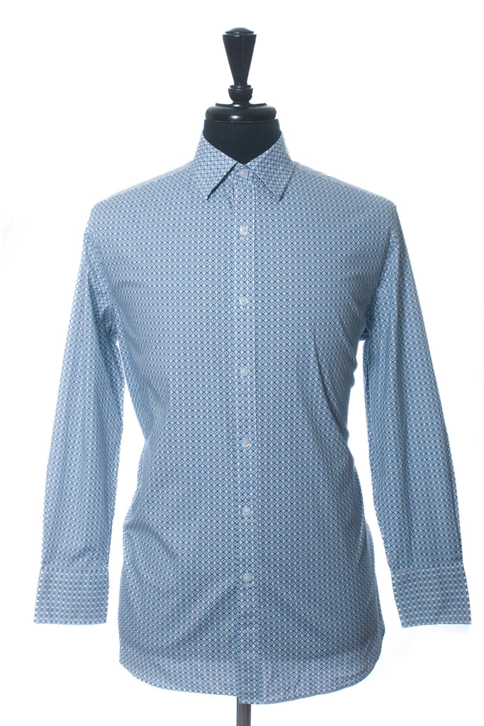 Robert Graham NWT Blue Geometric Print Dress Shirt