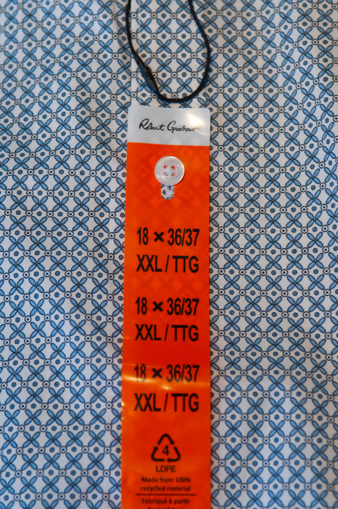 Robert Graham NWT Blue Geometric Print Dress Shirt