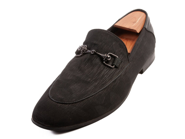 Robert Graham Black Skull Horsebit Loafers