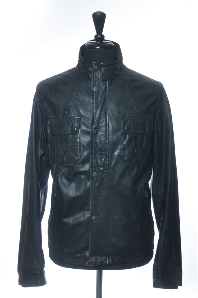 Ted Baker Black Leather Aegon Jacket