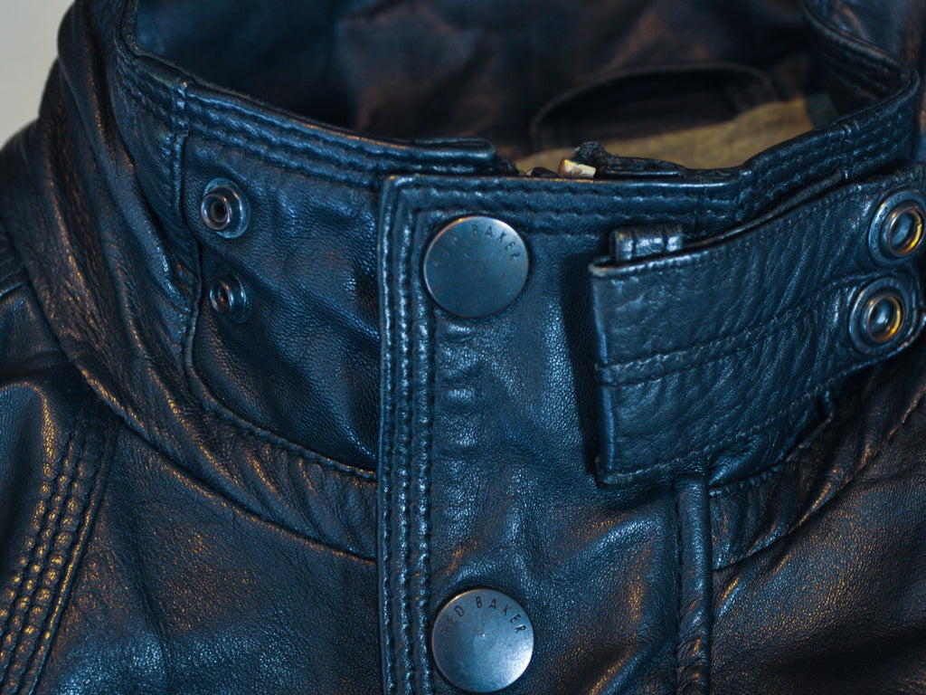 Ted Baker Black Leather Aegon Jacket