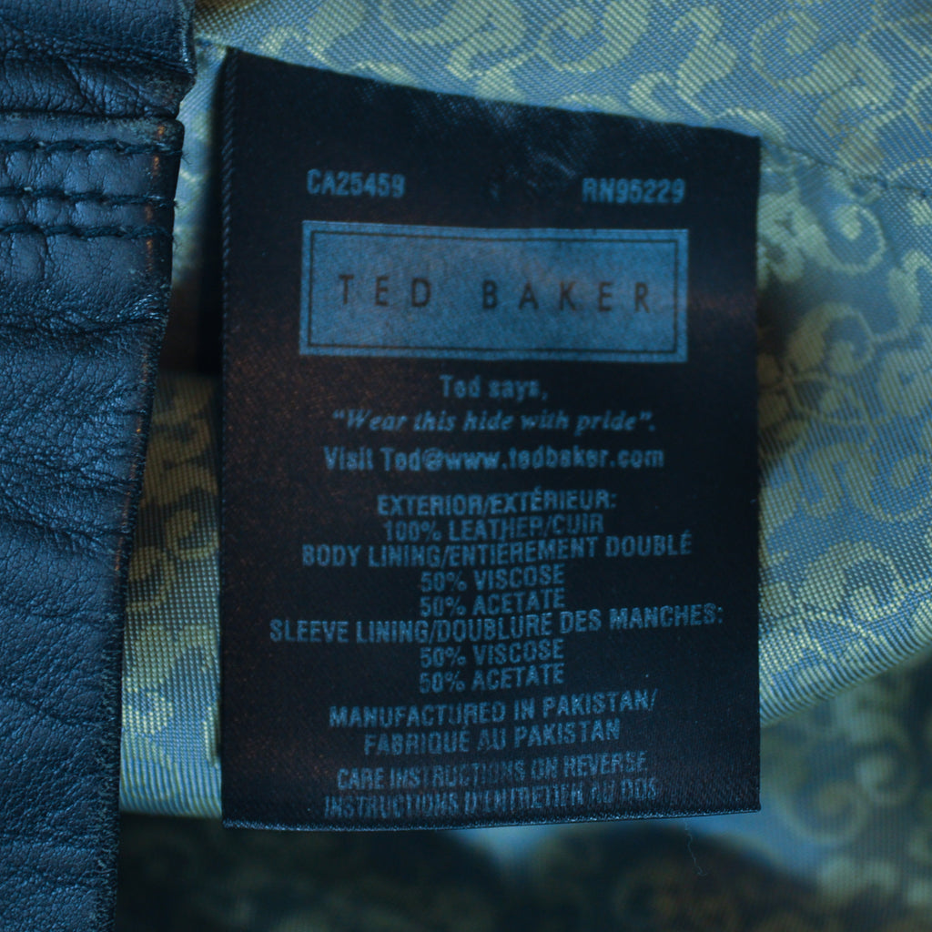 Ted Baker Black Leather Aegon Jacket