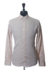 Patrick Assaraf Brown Linen Dress Shirt