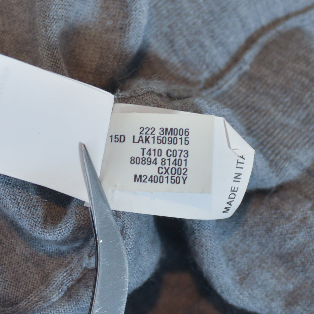 Brunello Cucinelli Grey Wool Cashmere Crew Neck Sweater