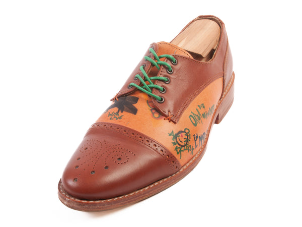 Zapato Sanchez Red Panda Graffiti Shoes at Luxmrkt consignment Edmonton luxmrkt.ca luxmrkt.com