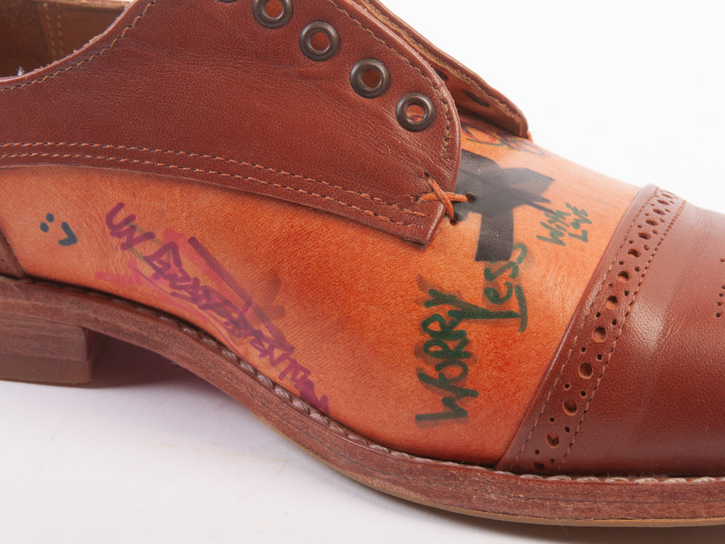 Zapato Sanchez Red Panda Graffiti Shoes at Luxmrkt consignment Edmonton luxmrkt.ca luxmrkt.com