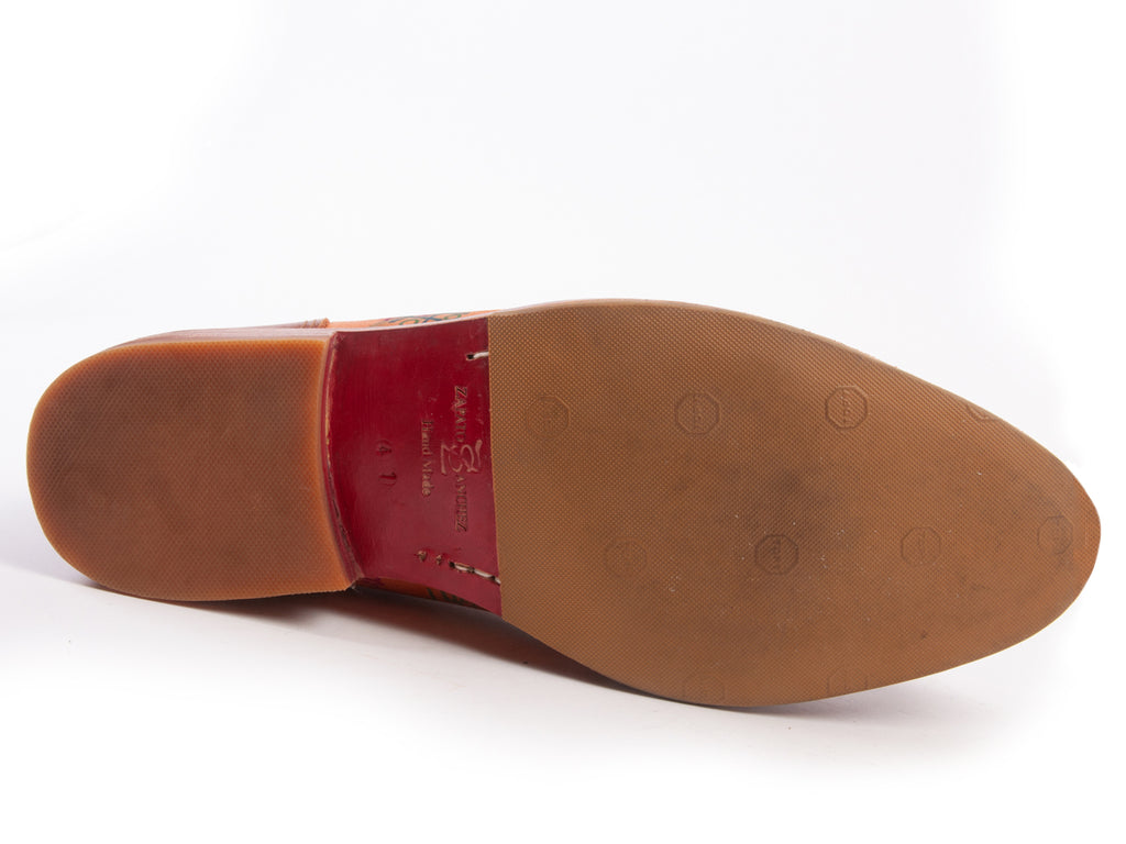 Zapato Sanchez Red Panda Graffiti Shoes at Luxmrkt consignment Edmonton luxmrkt.ca luxmrkt.com