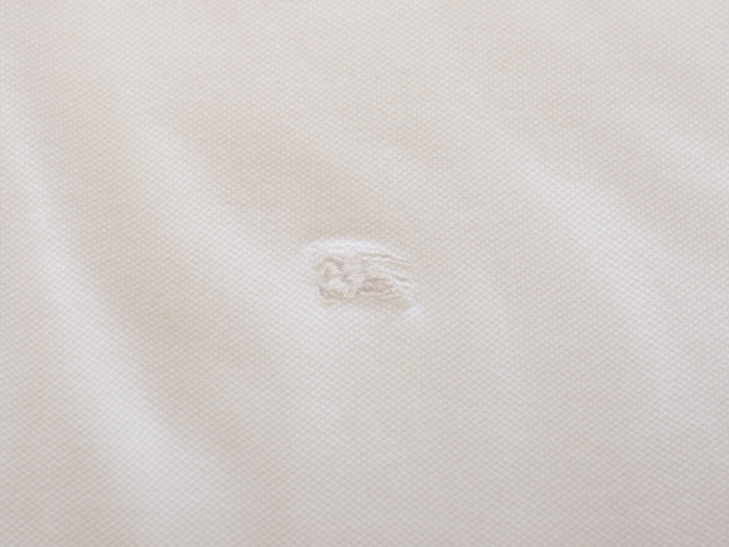 Burberry Ivory White Cotton Polo Shirt