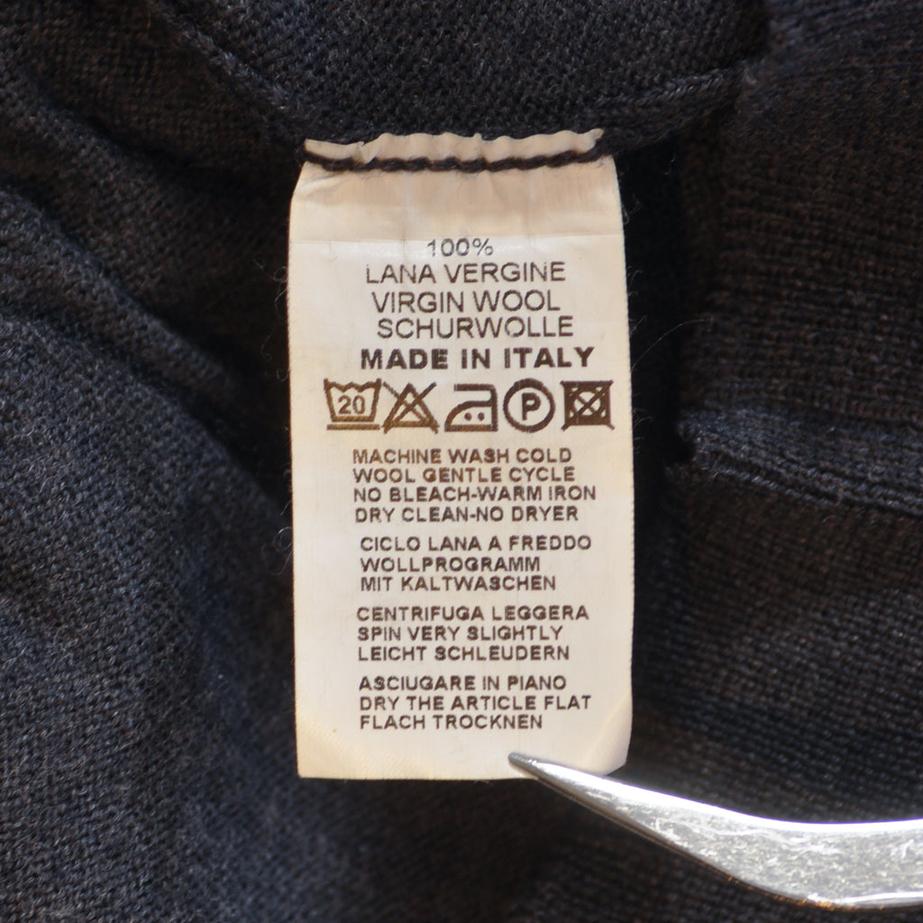 Gran Sasso Charcoal Grey V-Neck Sweater