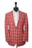 Haspel Bold Red Check Cotton Blazer