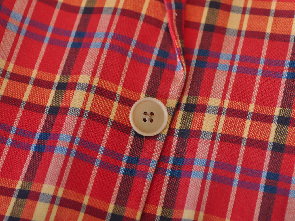Haspel Bold Red Check Cotton Blazer