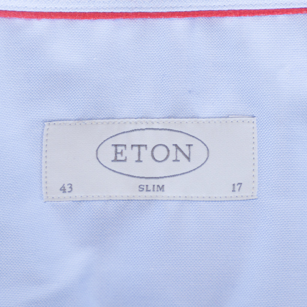 Eton Blue Slim Fit Oxford Shirt
