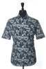 Benson Grey Floral Print Short Sleeve Shirt