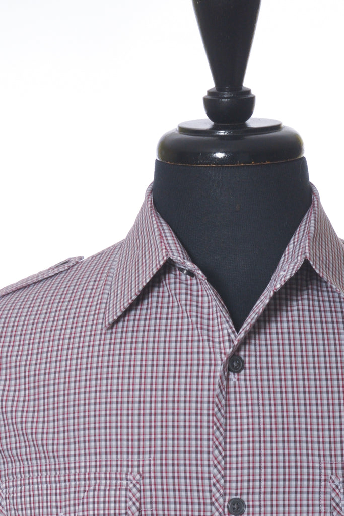 Michael Kors Brown Check Tailored Fit Shirt