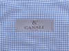 Canali Slate Blue Micro Check Dress Shirt