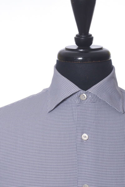 Canali Grey Houndstooth Dress Shirt