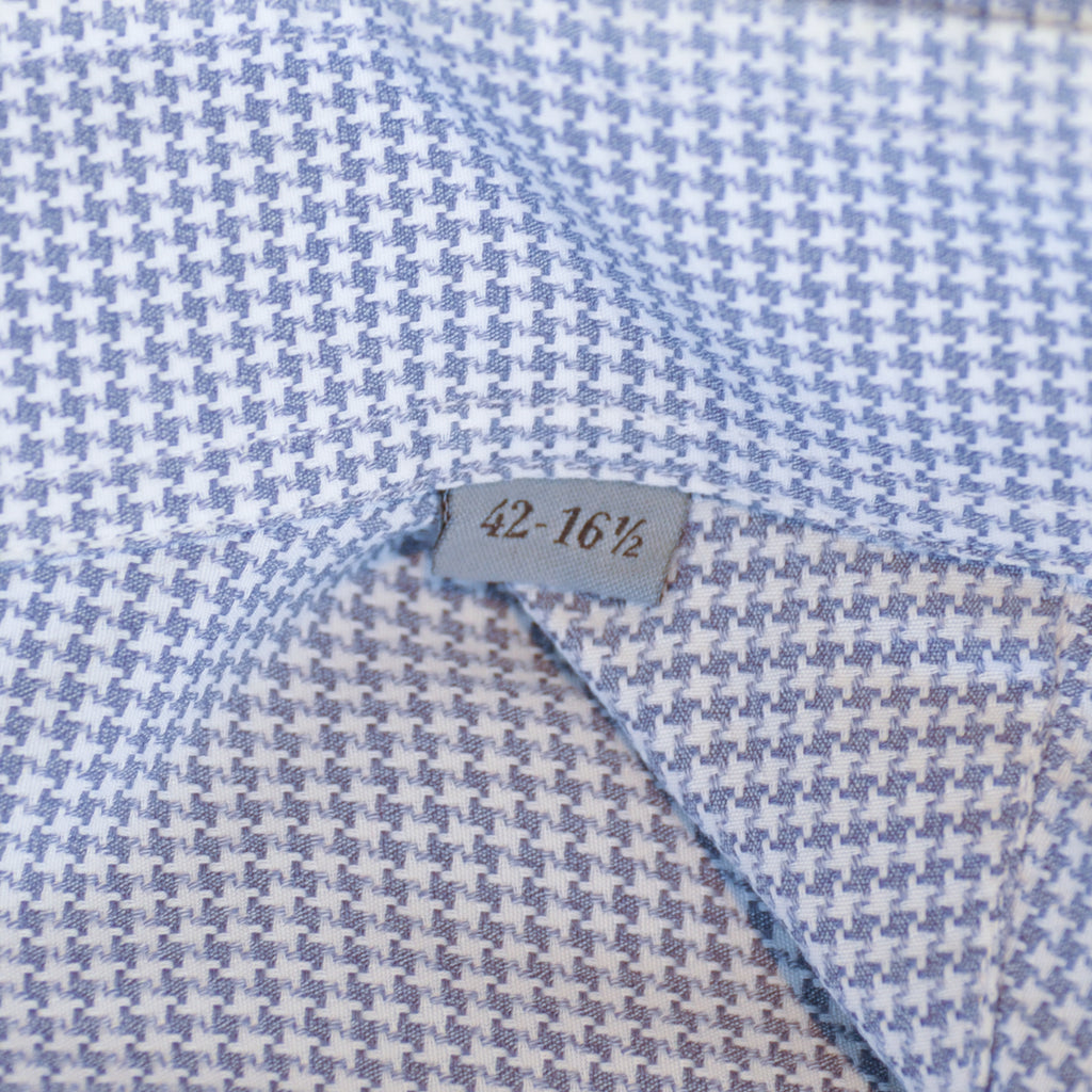Canali Grey Houndstooth Dress Shirt