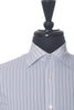 Canali Blue and Brown Striped Dress Shirt