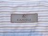 Canali Blue and Brown Striped Dress Shirt