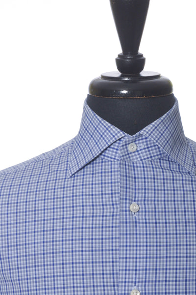 Ermenegildo Zegna Blue Check Slim Fit Shirt