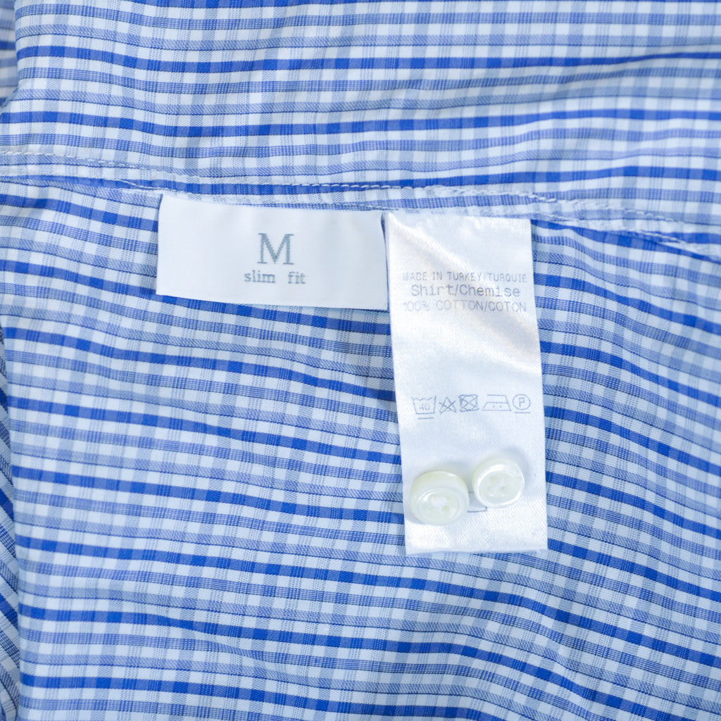 Ermenegildo Zegna Blue Check Slim Fit Shirt