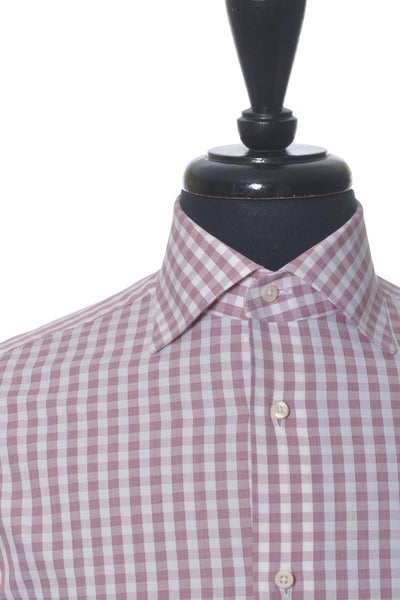 Ermenegildo Zegna Brown Check Slim Fit Shirt
