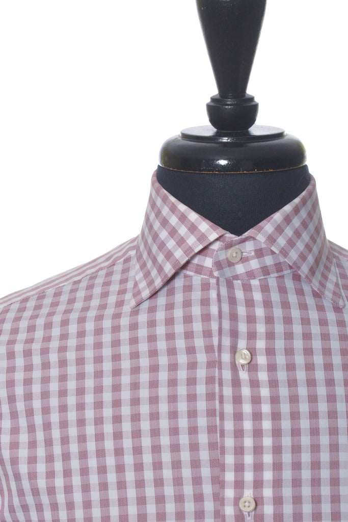 Ermenegildo Zegna Brown Check Slim Fit Shirt