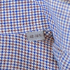 Canali Blue and Brown Houndstooth Dress Shirt