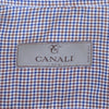 Canali Blue and Brown Houndstooth Dress Shirt