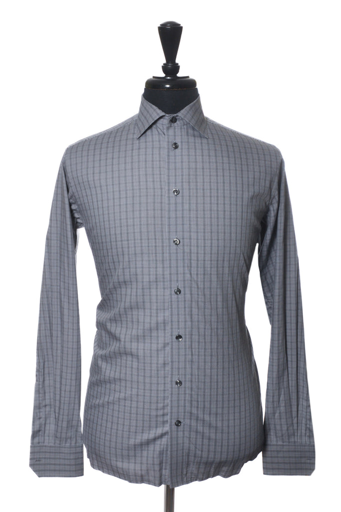 Eton Grey Check Contemporary Fit Shirt