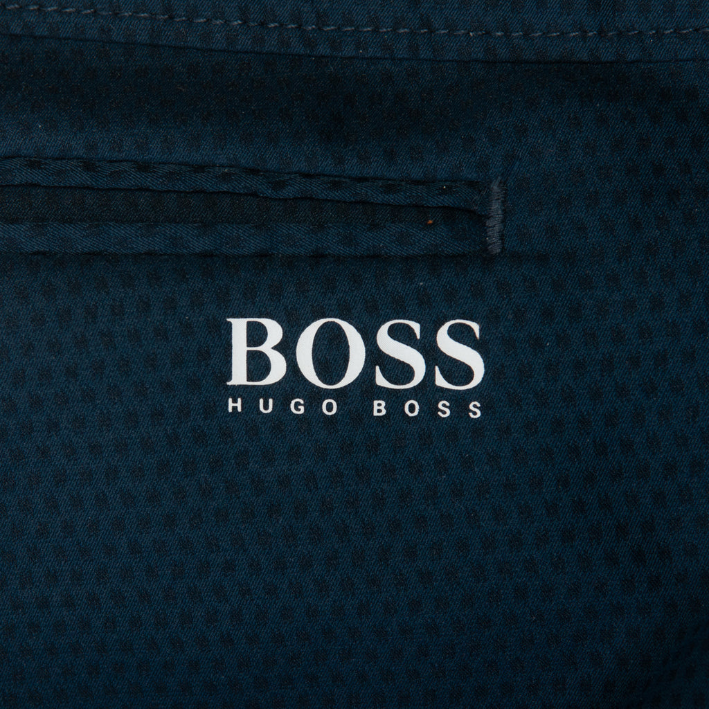 Hugo Boss Navy Blue Dotted Twill Hivos Pro Pants