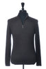 Patrick Assaraf Slate Brown Quarter Zip Sweater