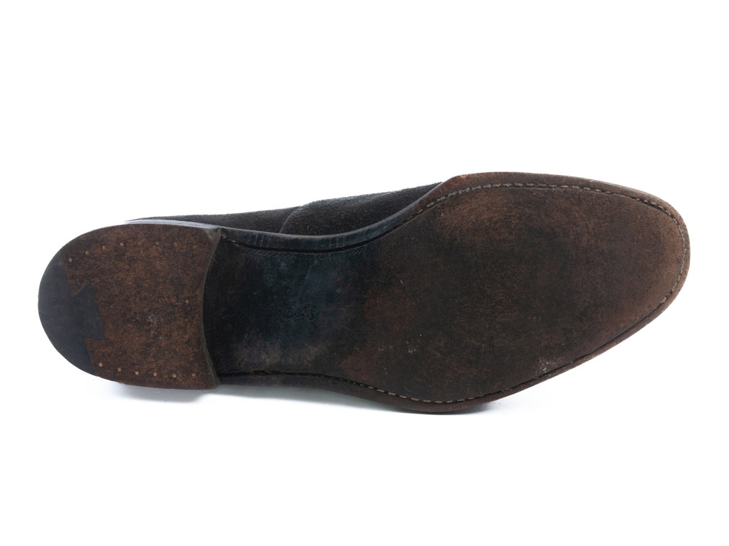 Oliver Sweeney Charcoal Grey Suede Rourke Slip-Ons