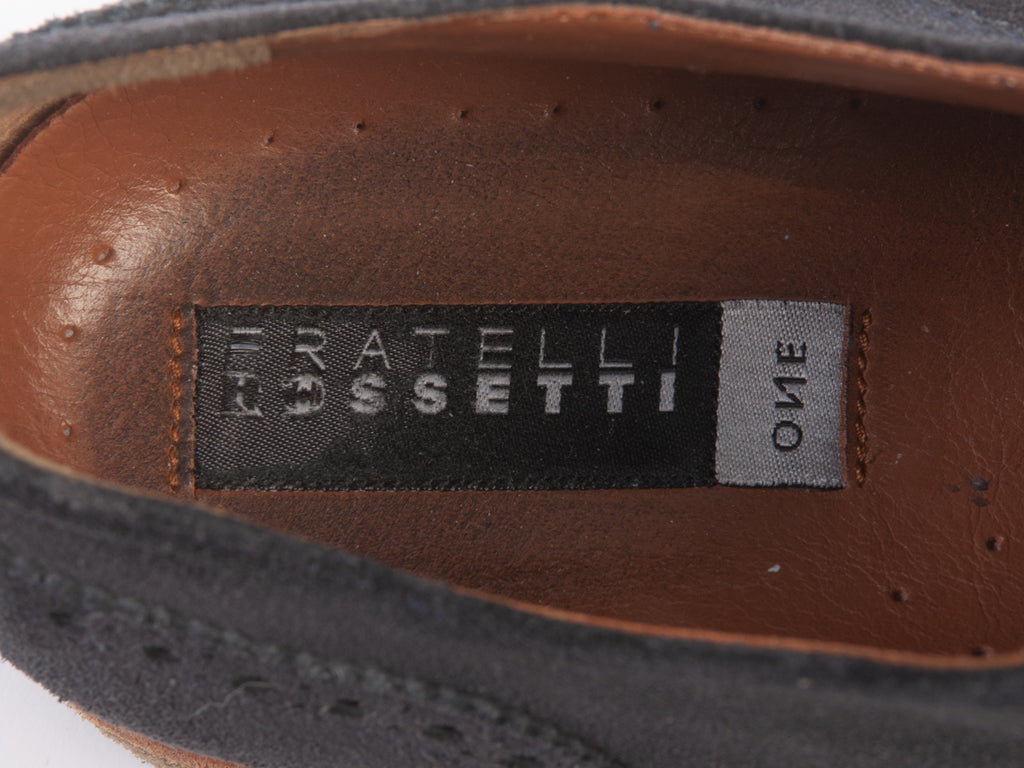 Fratelli Rossetti Blue Suede Derby Shoes