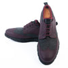 Angel Infantes Burgundy and Grey Wool Derby Shoes