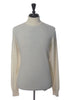 Isaia Ivory Silk Cashmere Roll Neck Sweater