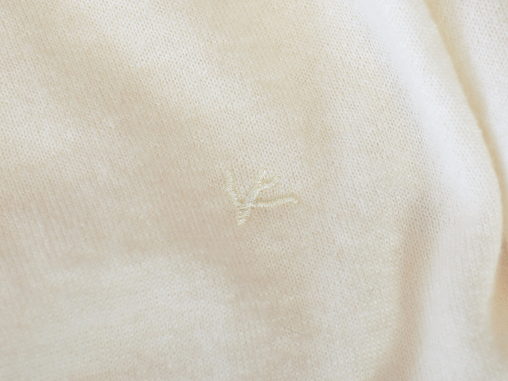 Isaia Ivory Silk Cashmere Roll Neck Sweater