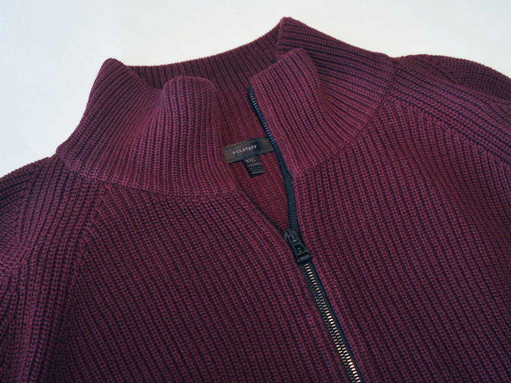 Belstaff Merlot Full Zip Sweater