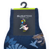 Bugatchi Navy Blue Leaf Print Socks