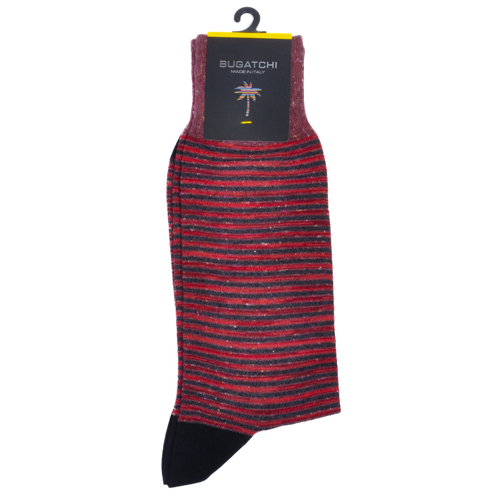 Bugatchi Red Striped Socks