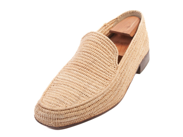 No Man Walks Alone Al Karti Handmade Raffia Loafers