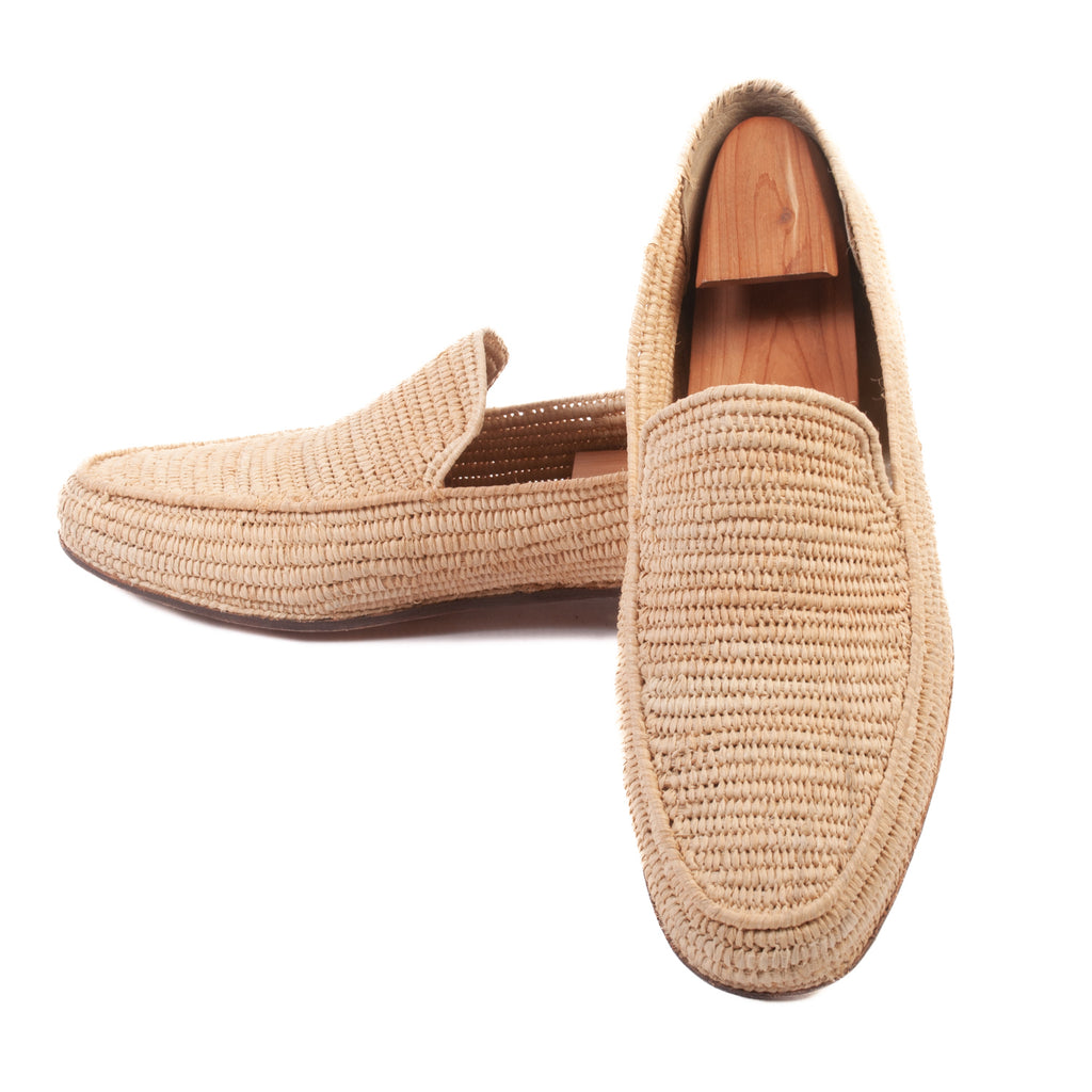 No Man Walks Alone Al Karti Handmade Raffia Loafers