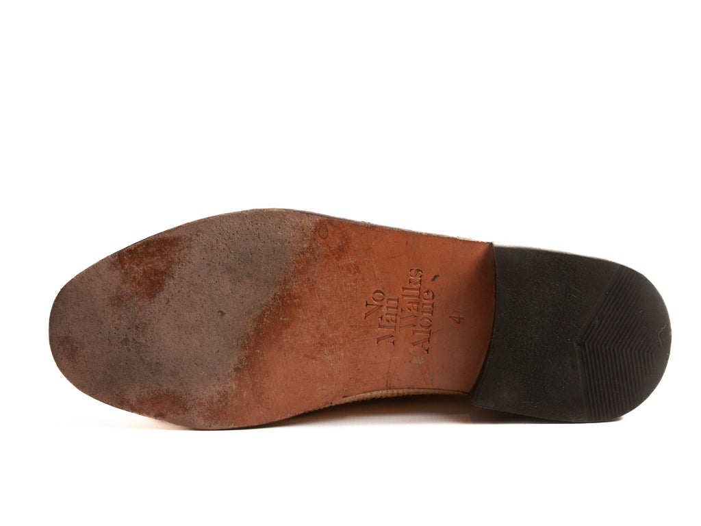 No Man Walks Alone Al Karti Handmade Raffia Loafers